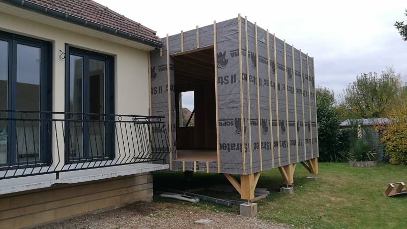 Agrandissement ossature bois ,Les Authieux sur le port saint Ouen 76520