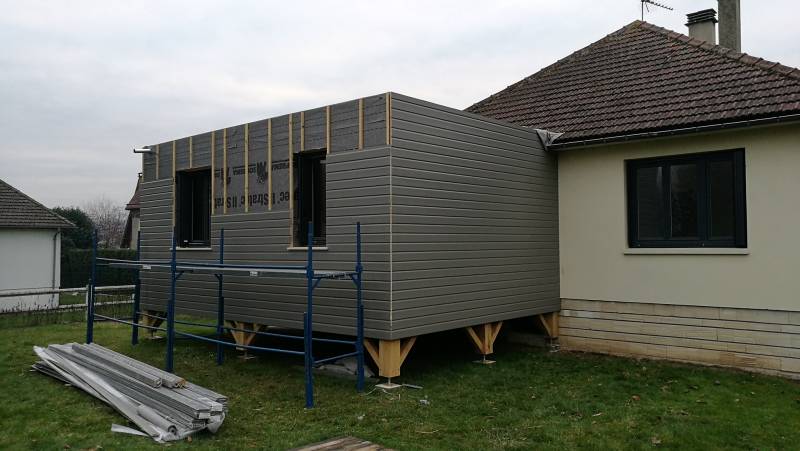 Agrandissement ossature bois ,Les Authieux sur le port saint Ouen 76520