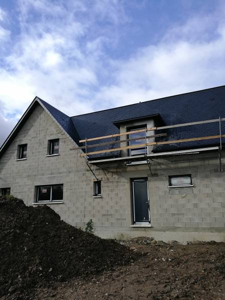 Couverture maison neuve en ardoises naturelles, Le Vaudreuil 27100