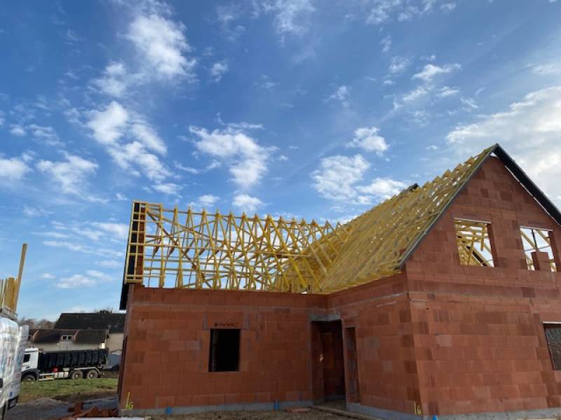 Charpente couverture en ardoise,  maison neuve Le Vaudreuil 27100