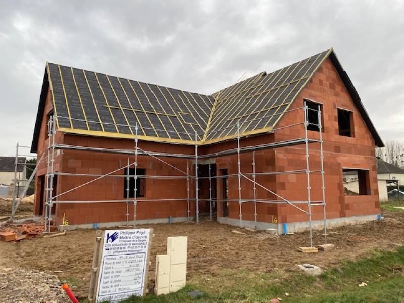 Charpente couverture en ardoise,  maison neuve Le Vaudreuil 27100