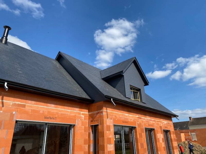 Charpente couverture en ardoise,  maison neuve Le Vaudreuil 27100