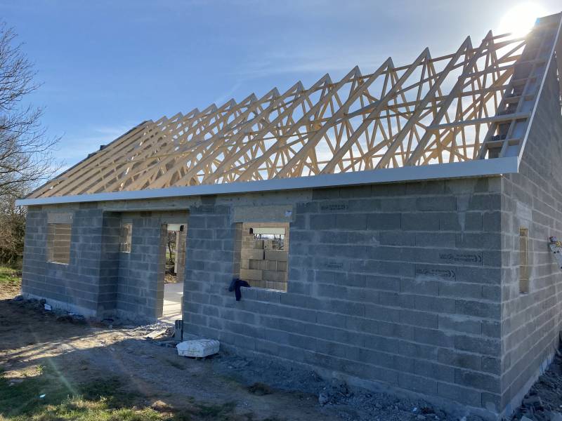 Charpente maison neuve , Routot 27350, Mesnil en ouche 27270