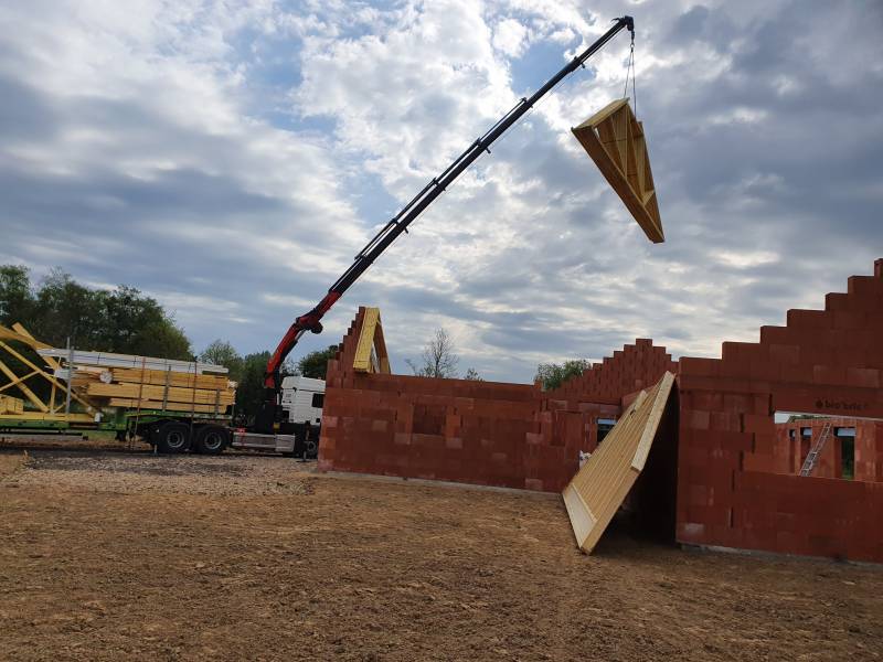 Charpente mixte fermette et traditionnelle , le THUIT SIGNOL  27370